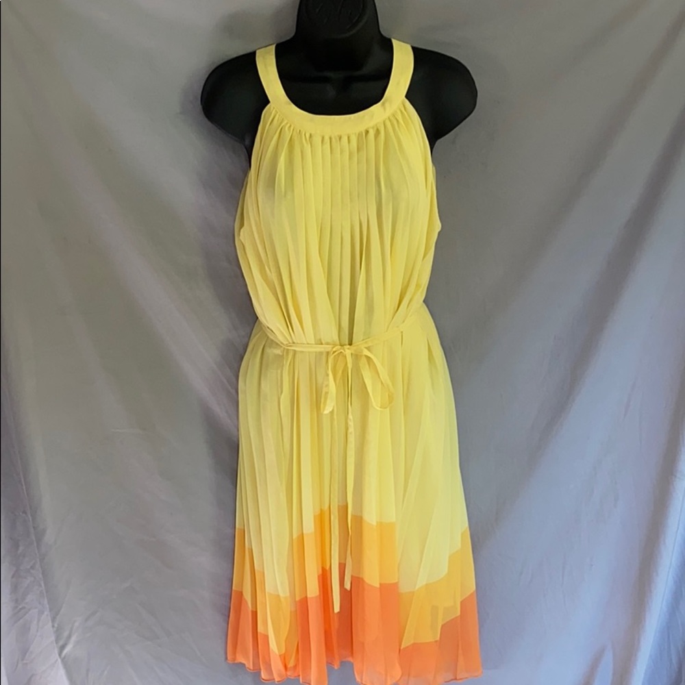 NWOT NY&Co Colorblock Pleated Halter Shift Dress